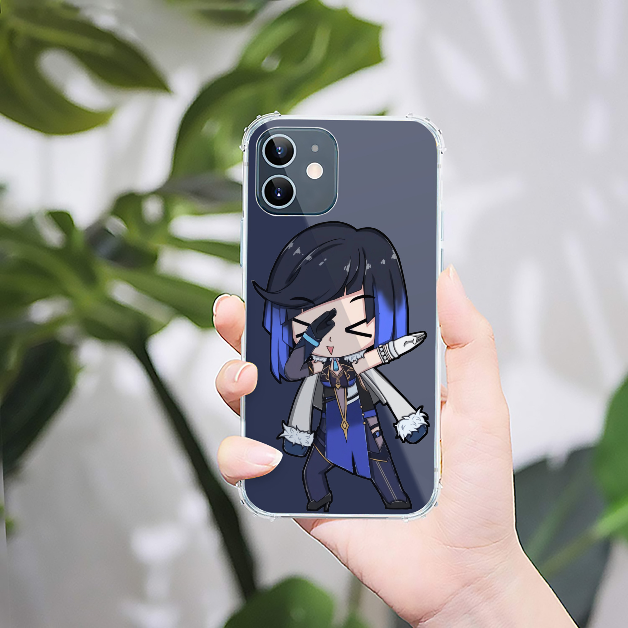 げんし神 夜兰 やらん genshin Yaran 【iPhone 12シリーズ対応】透明スマホケース（クリアソフトケース）